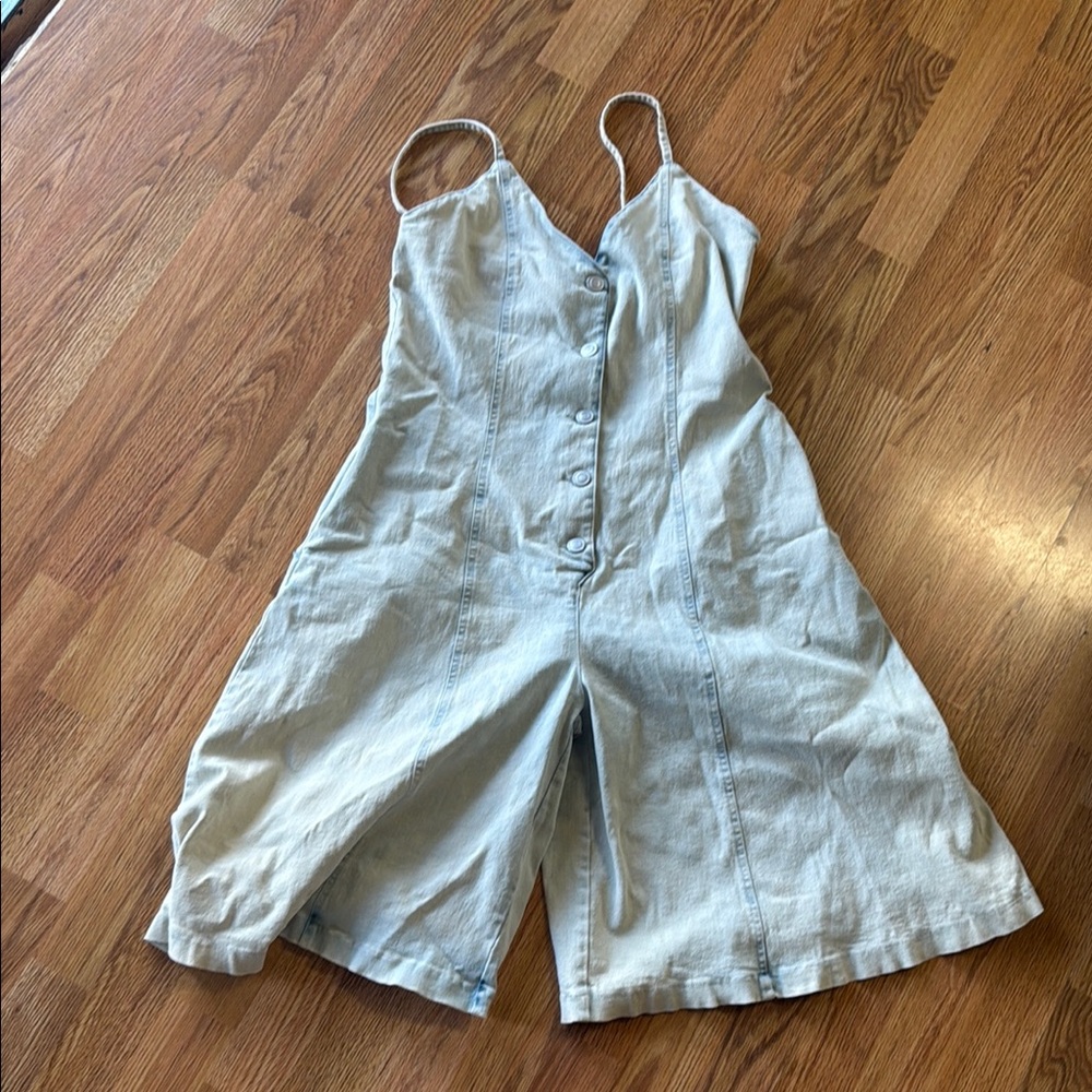 Cute Denim shorts Jumpsuit